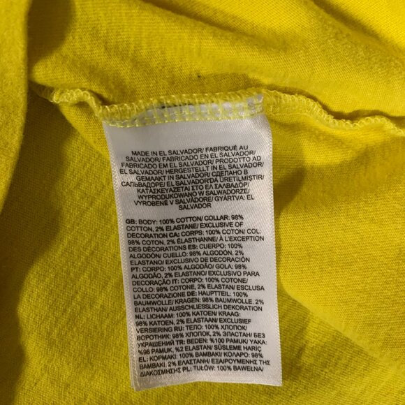 The North Face Men's Yellow Short Sleeve Half Dome Graphic Large T-Shirt EUC - Picture 4 of 10